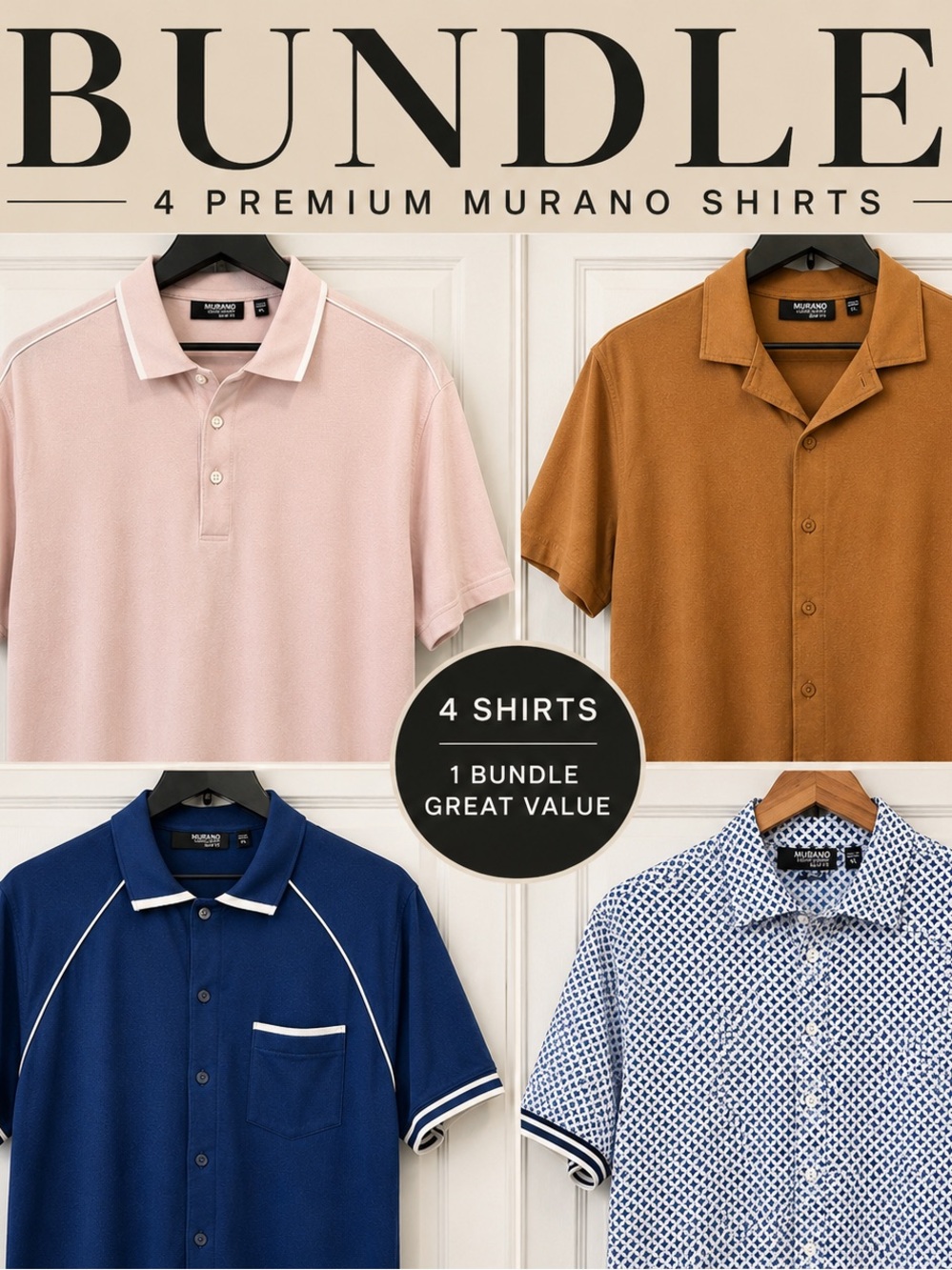 Murano Men's XL 4 Shirt BUNDLE